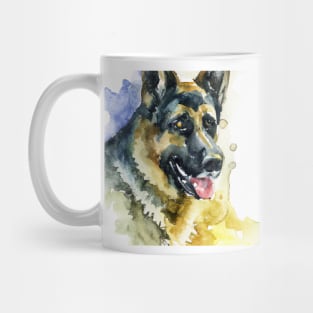 German Shepherd Watercolor - Gift For Dog Lovers Mug